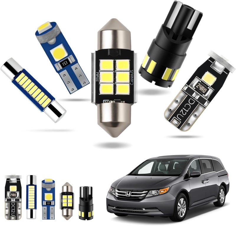 EASY EAGLE LED Interior Car Lights for Honda-Odyssey-2011-2017: 18 Piece Kit White LED Light Bulbs - Super Bright 6000K + Install Tool - Image 1